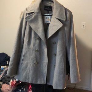 Grey pea coat